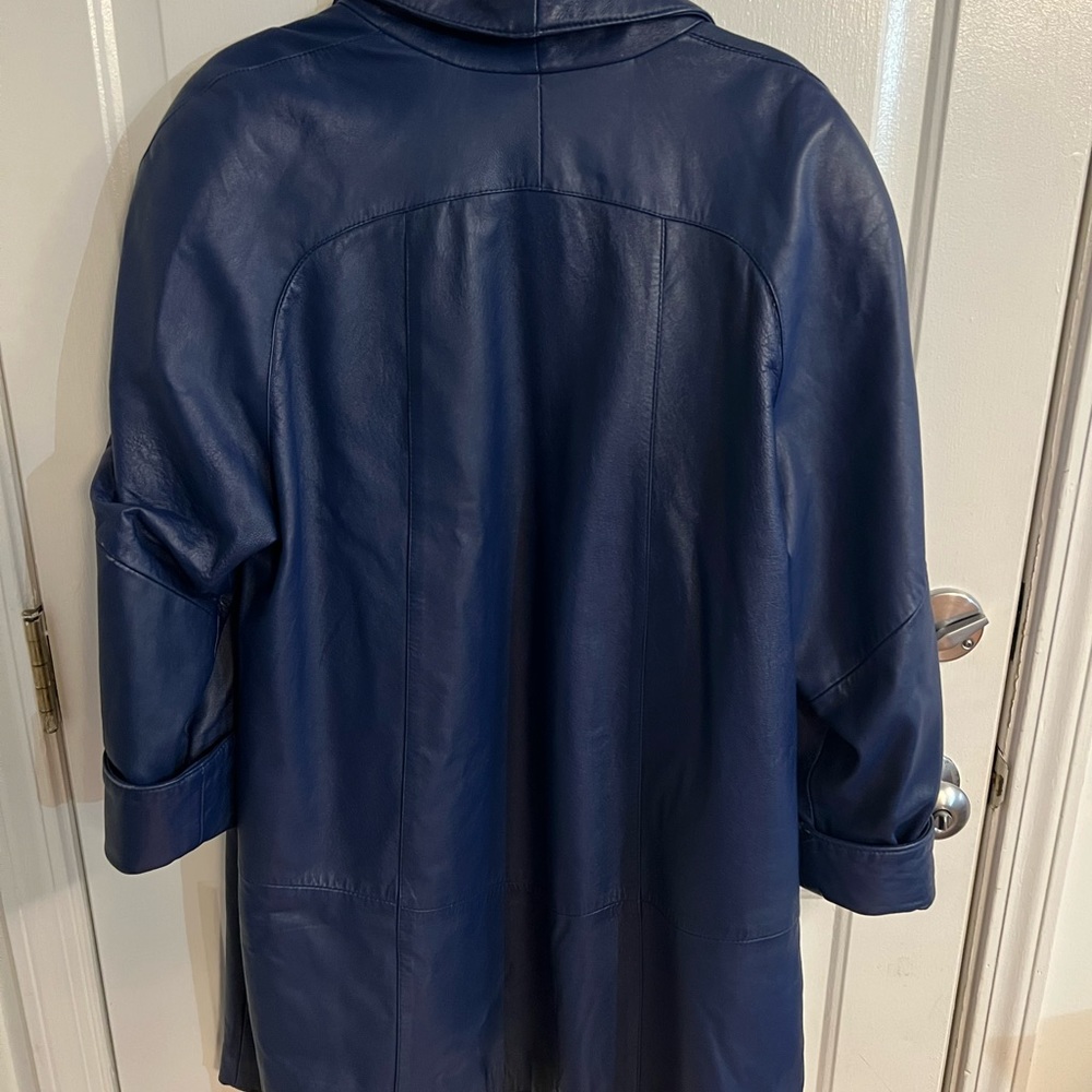Blue Leather Jacket - image 2